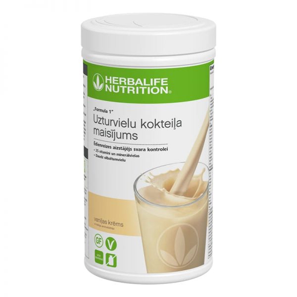 Herbalife Formula 1 Baltyminis kokteilis vanilinis kremas